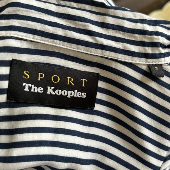 The Kooples James striped B&W button down with patch pockets - Picture 5 of 6